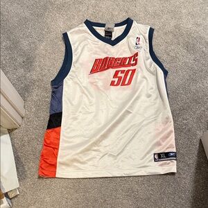 Kids Bobcats Basketball Jersey - White and Blue